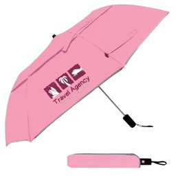 Reflective Piping Windproof Umbrella-Bk