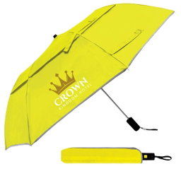 Reflective Piping Windproof Umbrella-Bk