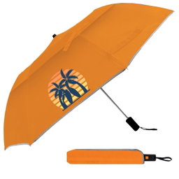Reflective Piping Windproof Umbrella-Bk