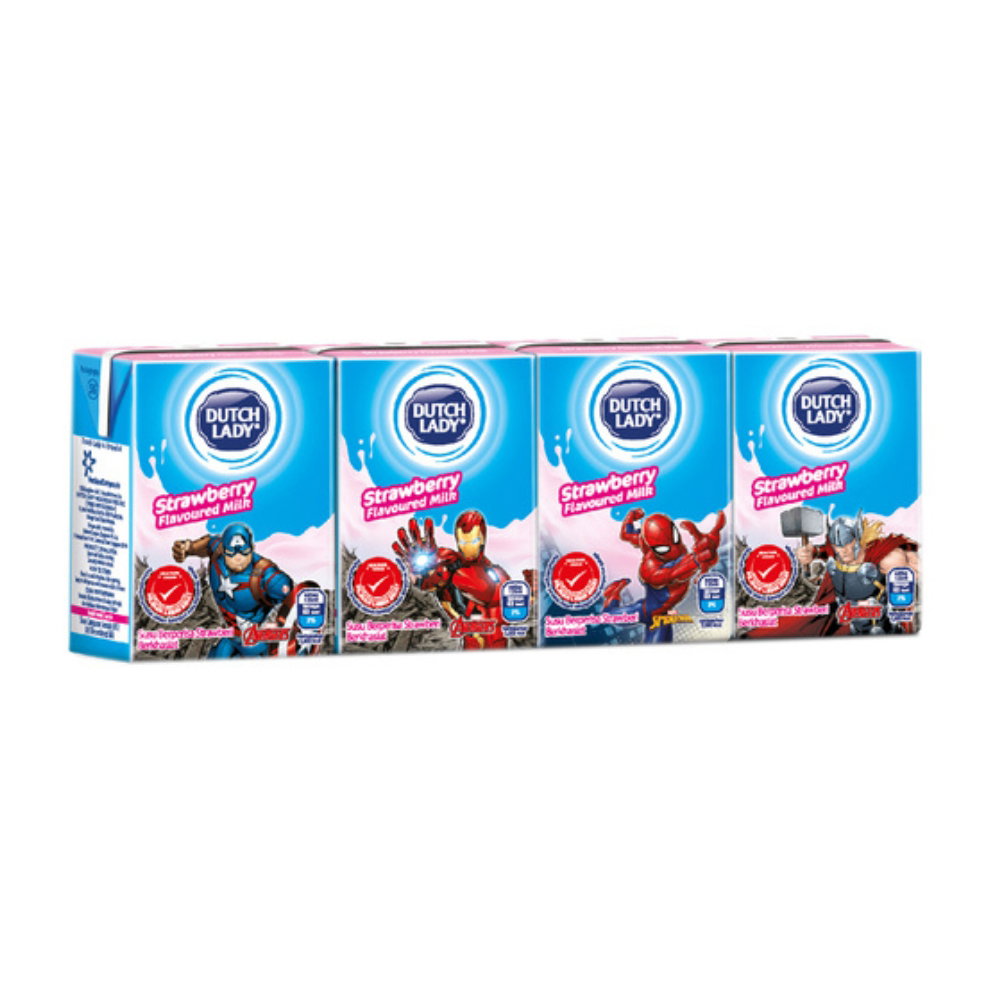 DUTCH LADY MILKY STRAWBERRY 4*125ML_0