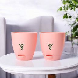 Peach Aqua Self Watering | 5 & 7inch Pot | Pack of 2