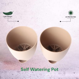Aqua Self Watering | 5 & 7inch Pot | Pack of 2 | Rock Brown
