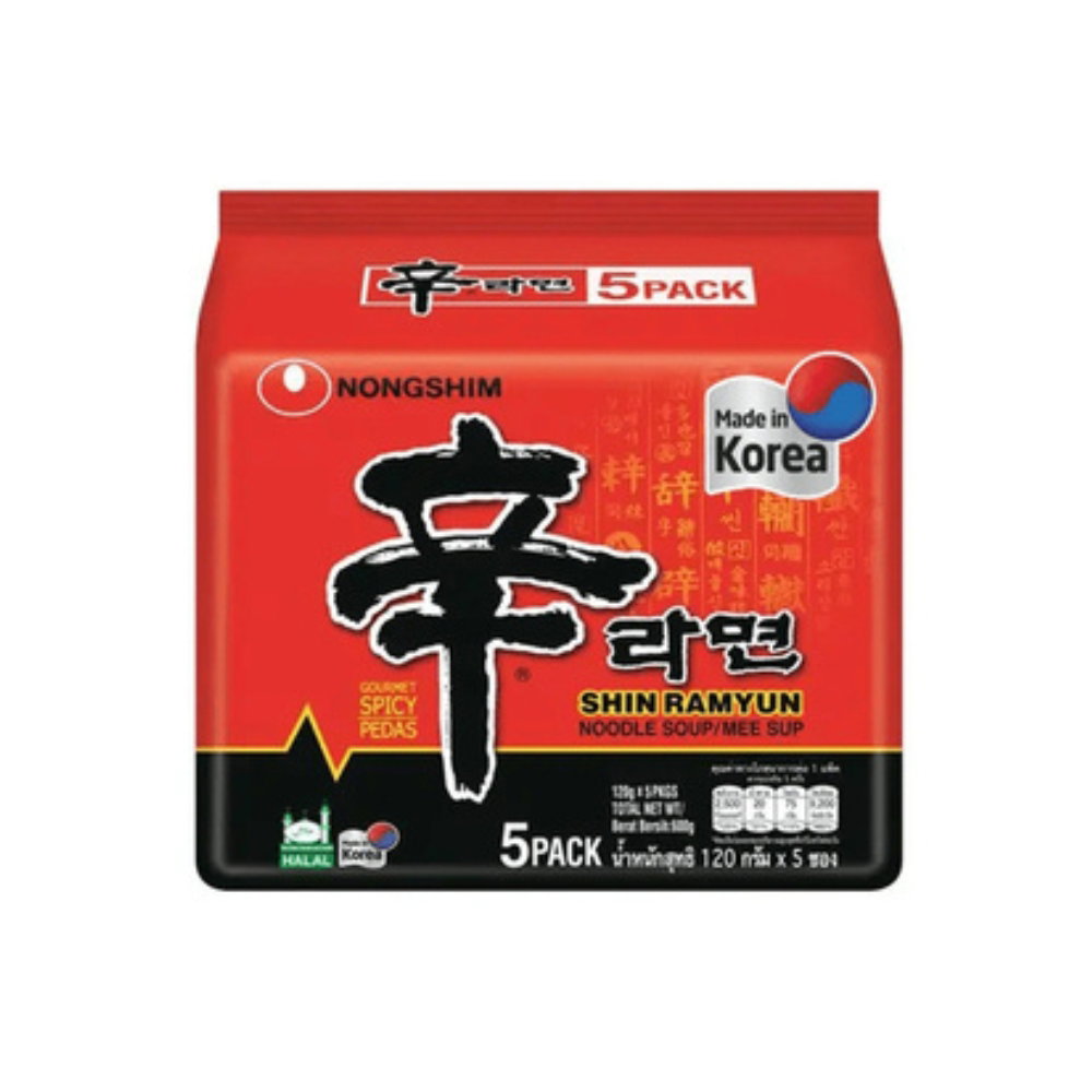 NONGSHIM SHIN RAMYUN SPICY (K) 5*120G_0