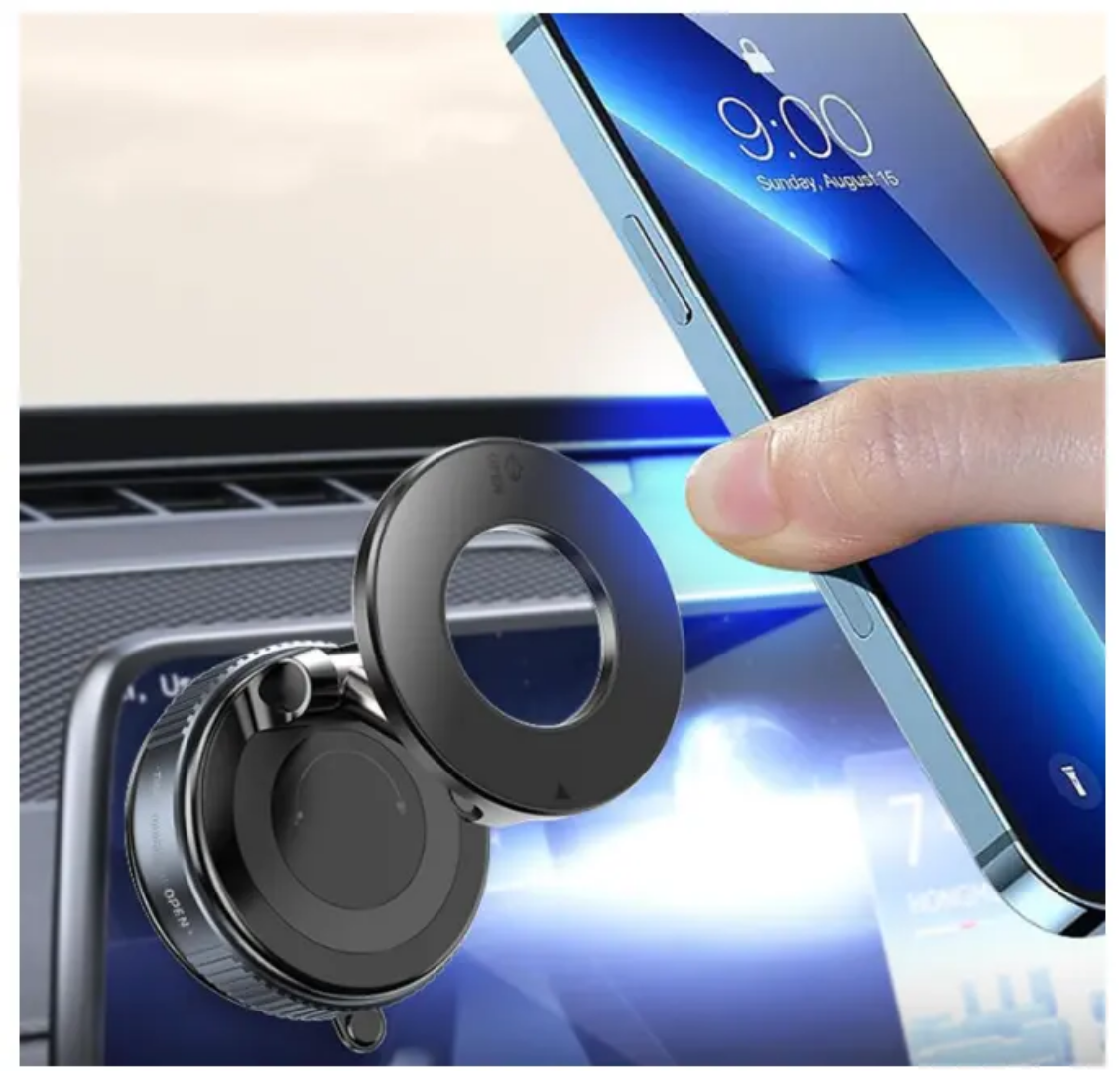 Support de téléphone magnétique à ventouse avec adsorption sous vide_0