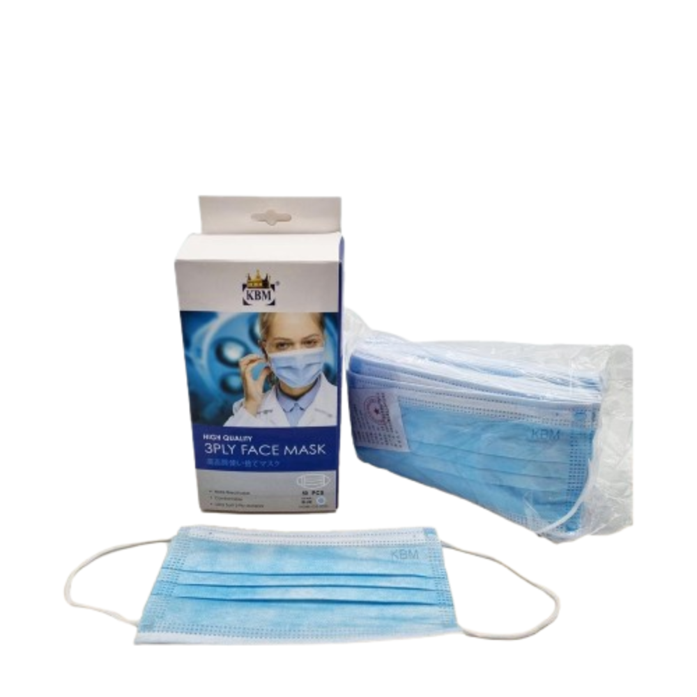 KBM ADULT 3PLY FACE MASK 50PCS