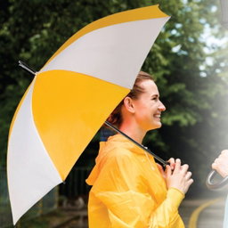 8 Panel Golf Umbrella - White & Red