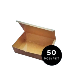 PAPER TOP KRAFT LUNCH BOX 50PCS