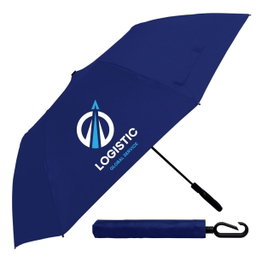 Tartan 2 Fold Umbrella - Navy