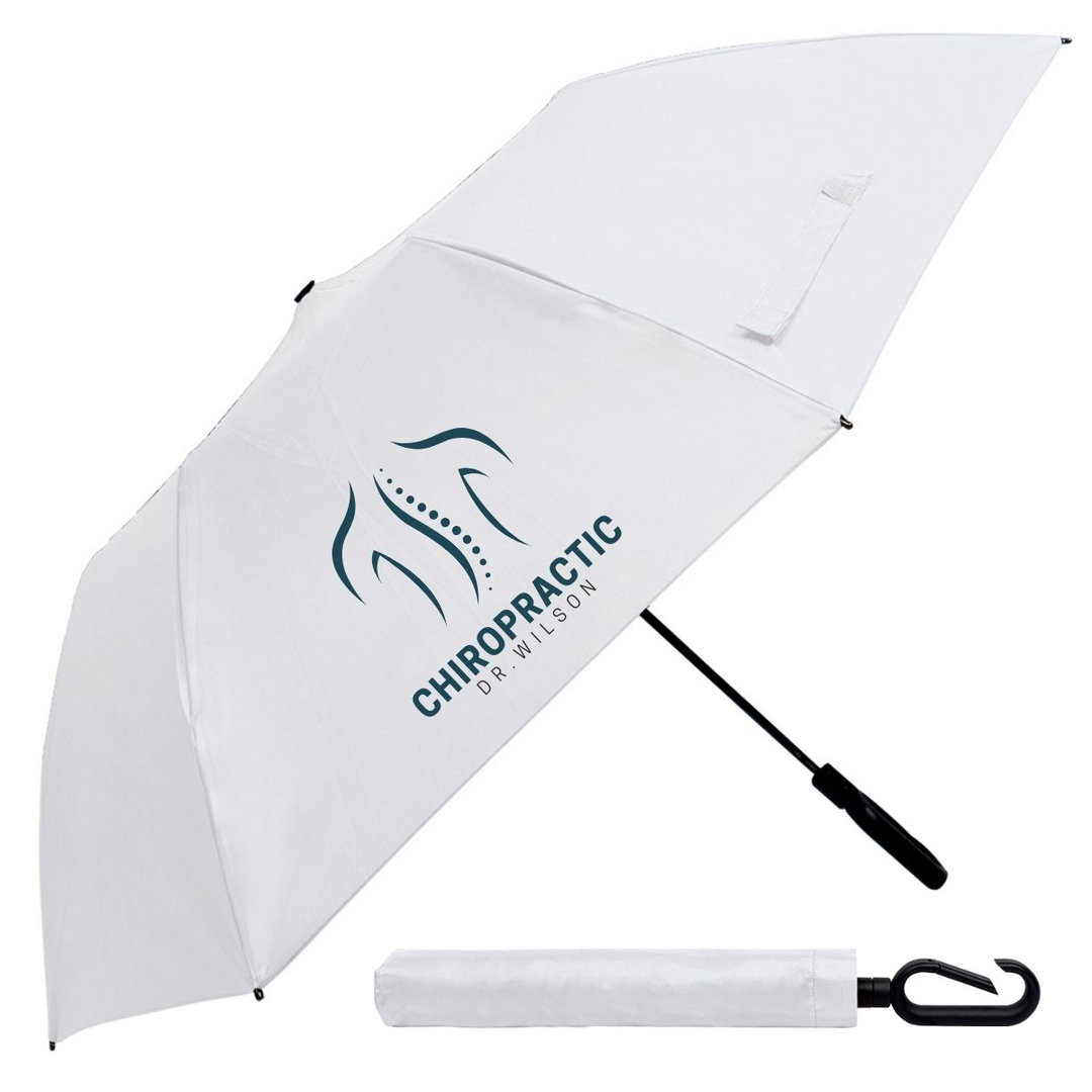Tartan 2 Fold Umbrella - Navy