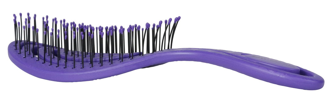 Bass Brush Purple Bio Flex Swirl Detangling Pet Brush