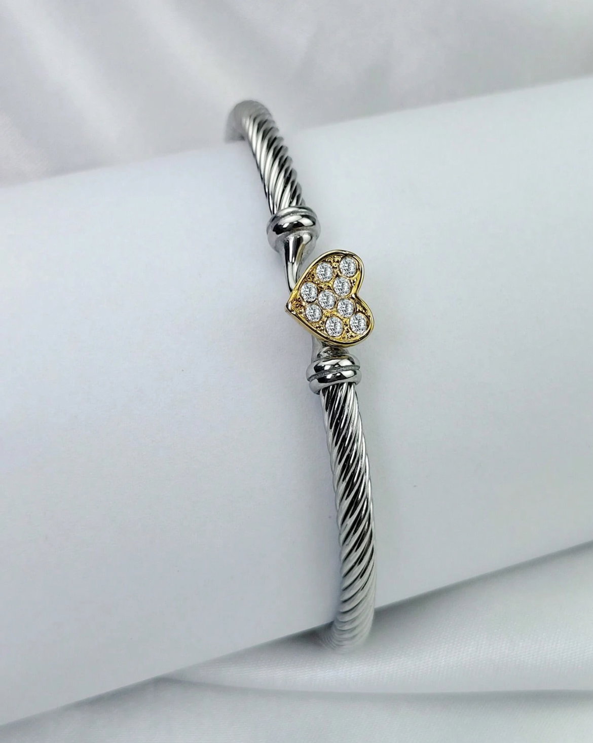 Cable twist Heart Bracelet _1