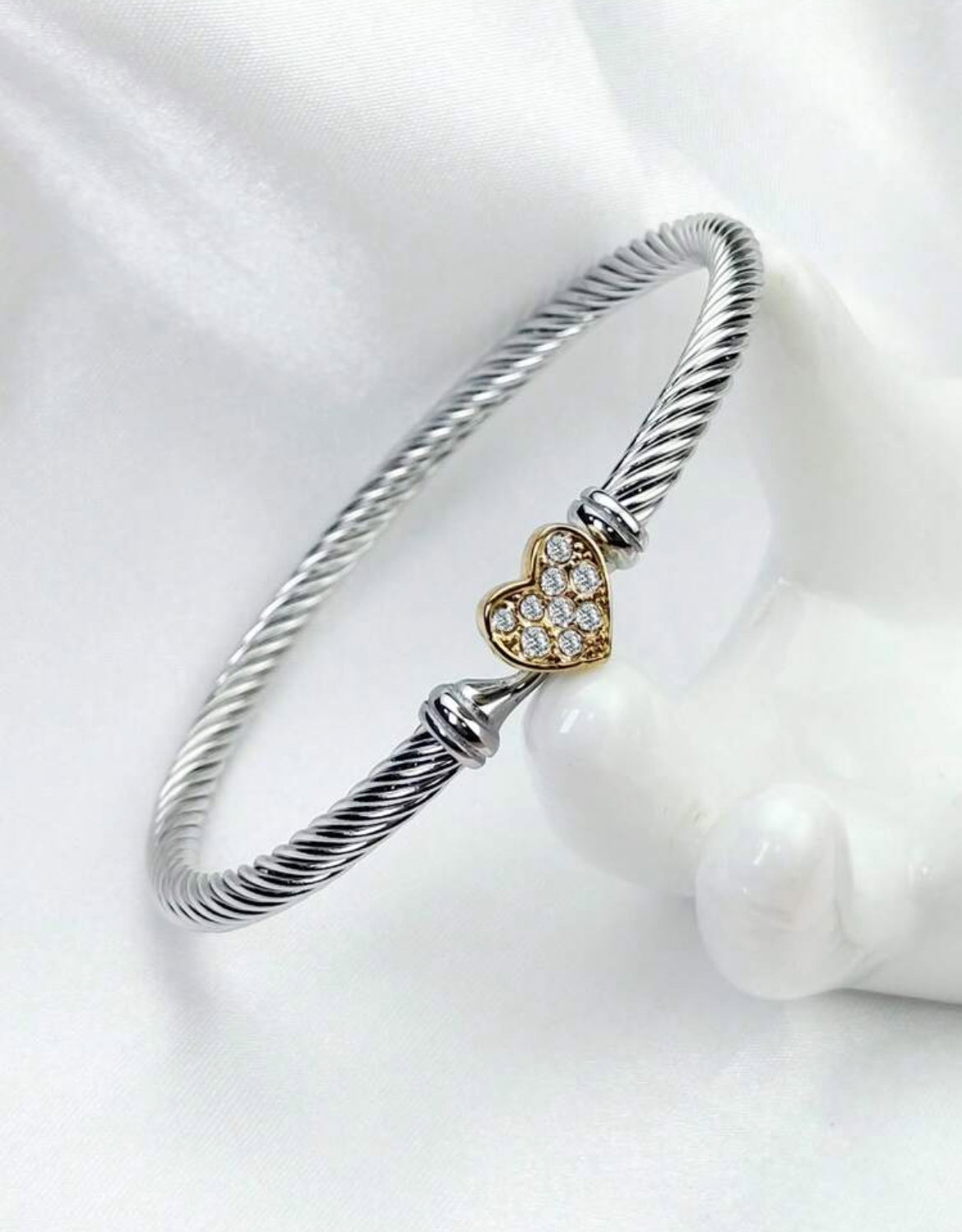 Cable twist Heart Bracelet _0