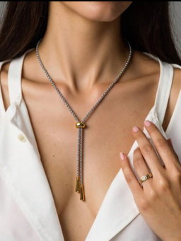Tassel Teardrop Necklace 