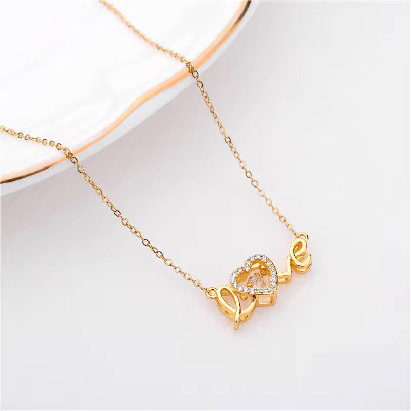 Dainty LOVE Necklace _0