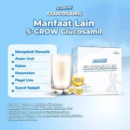 S-GROW GLUCOSAMIL - Susu Bubuk Dewasa Vanila [Untuk Tulang & Sendi]