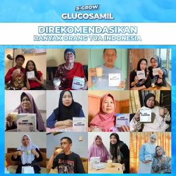 S-GROW GLUCOSAMIL - Susu Bubuk Dewasa Vanila [Untuk Tulang & Sendi]