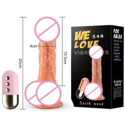 360 Rotate Dildo Vibrator Rechargeable Big Penis Artificial Telescopic Heating Silicone Dildo Remote Control Vibrators For Women