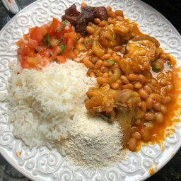 RIZ BLANC CASSOULET + SAUCE TOMATE - CHEZ TATA NOELIE