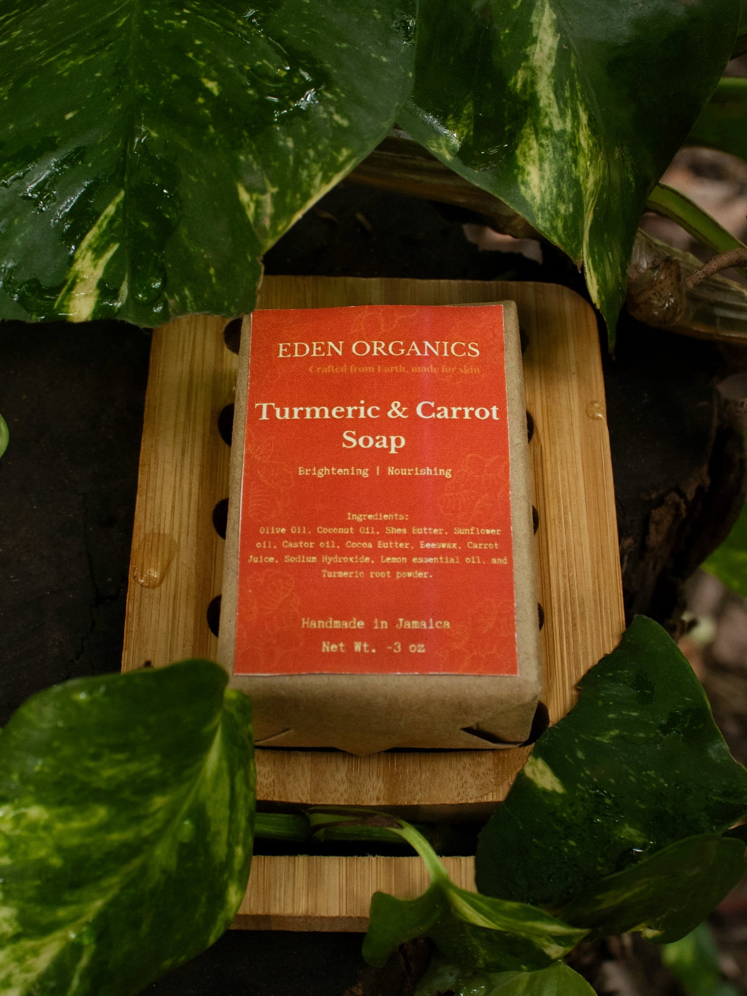 "Natural Glow": Turmeric and Carrot Soap Bar_0