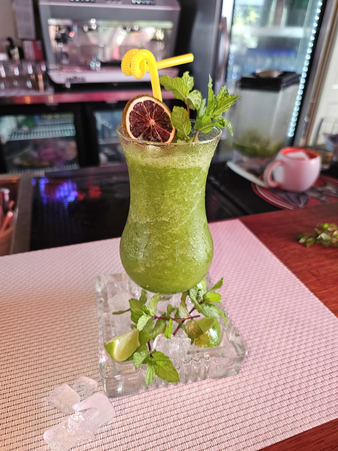 Healthy fresh mint smoothie.