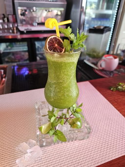 Healthy fresh mint smoothie.