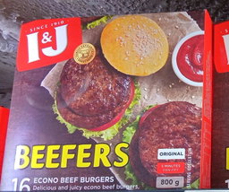 I&J Beefers 16’S Beef Patties 800gr