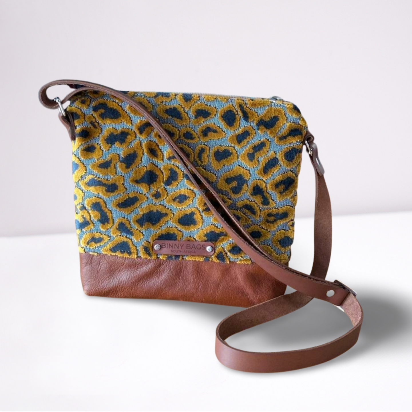 Binny Mini Sling – Mustard Animal Print_0