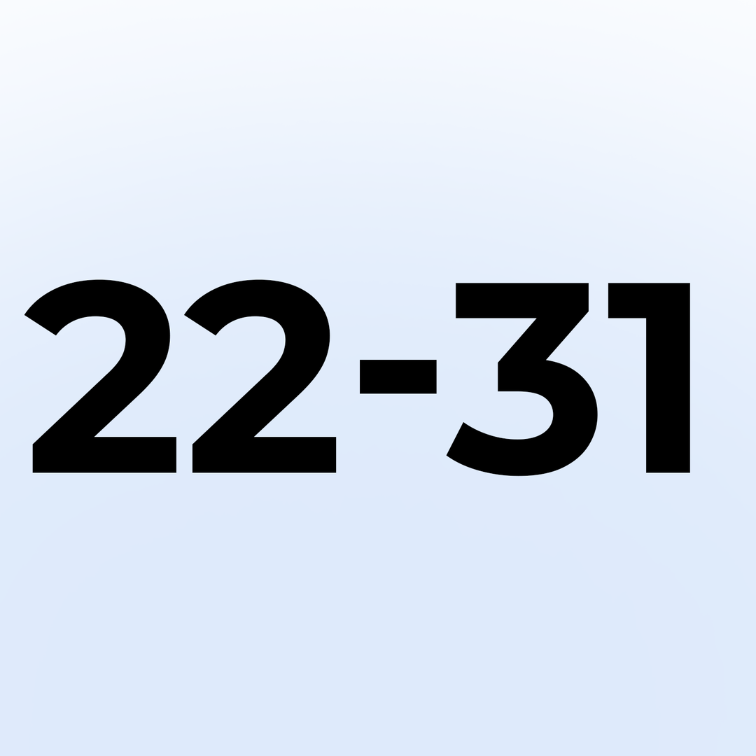 22 - 31 rad