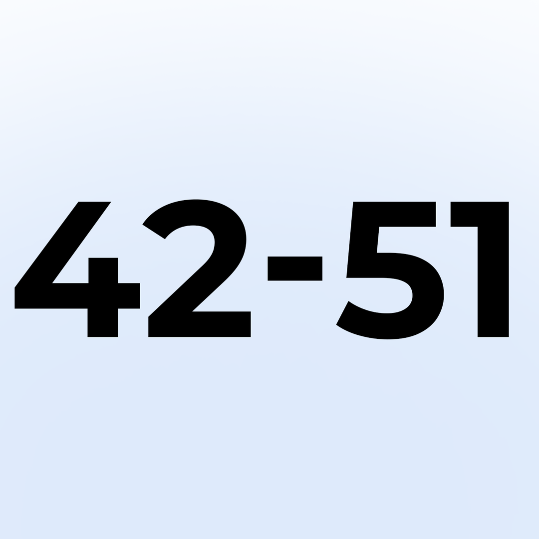 42 - 51 rad