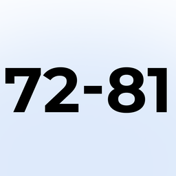 72 - 81 rad