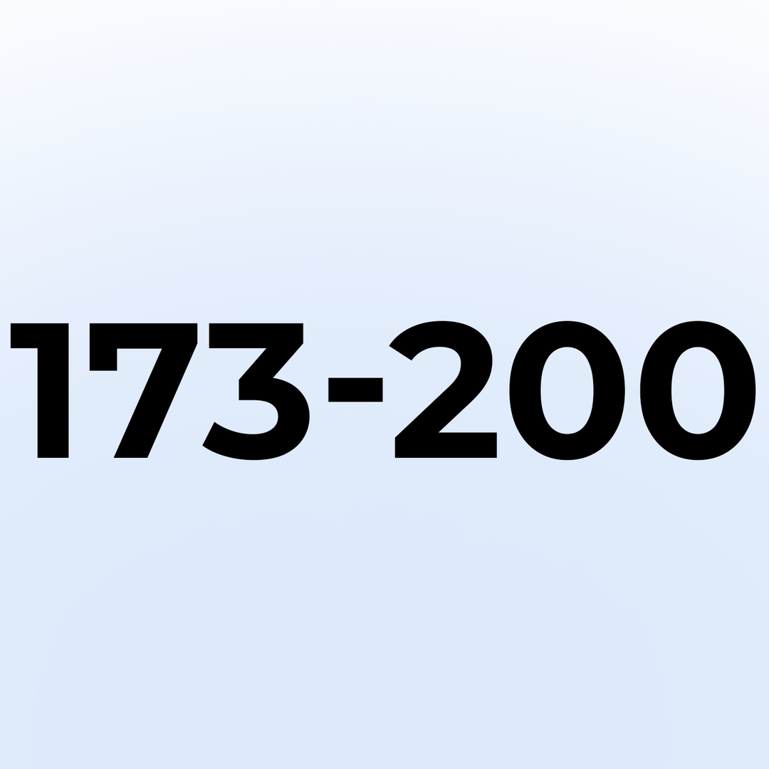 173 - 200 rad