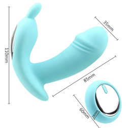 2 in1 Wearable Tongue Licking Dildo Vibrator