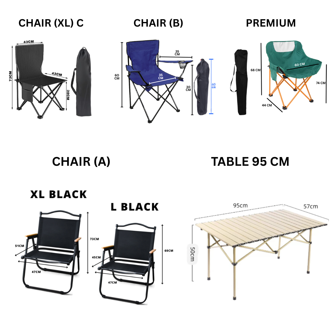 CAMPING SET CHAIR TABLE (4 PAX) (SET KERUSI BERKELAH)_4