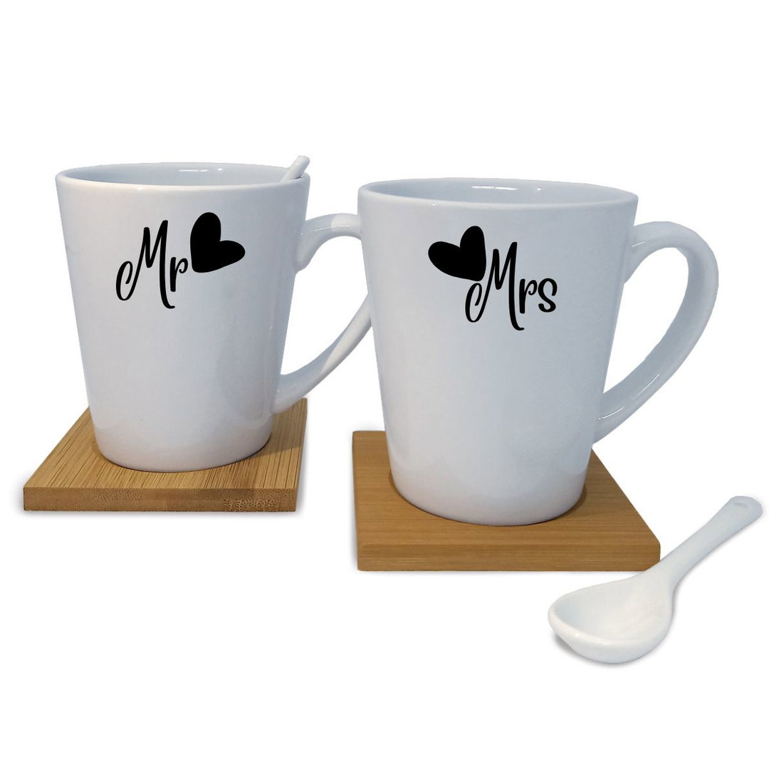 250ml Mug and Coaster Gift Set - White