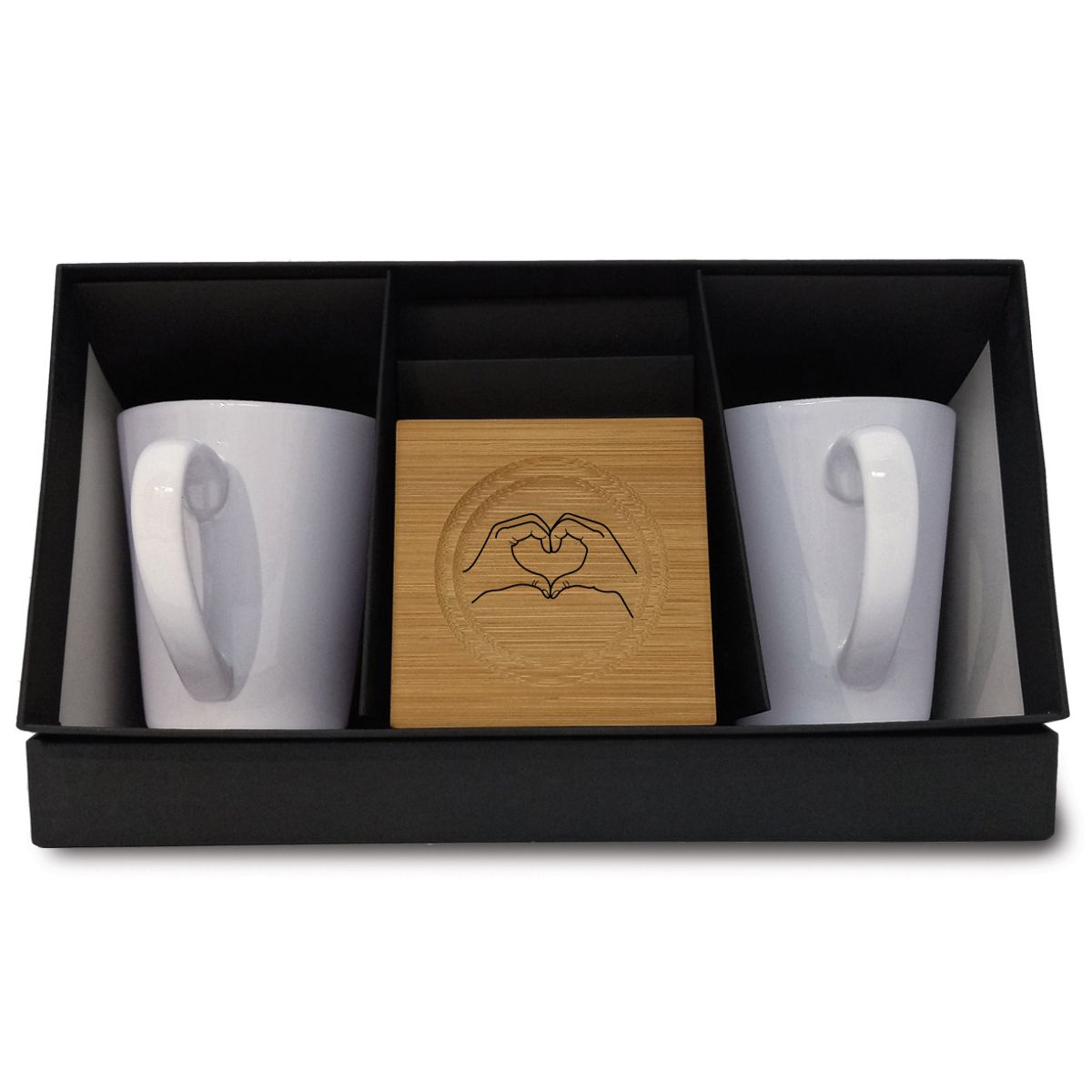 250ml Mug and Coaster Gift Set - White_1