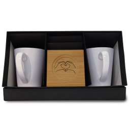 250ml Mug and Coaster Gift Set - White