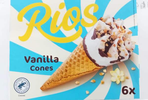 Rios Inghetata cornet vanilie 6x70g_0