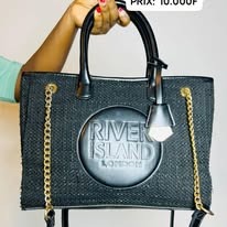 Sac Cabas River Island Noir : L'Alliance du Style Urbain et de l'Élégance !
