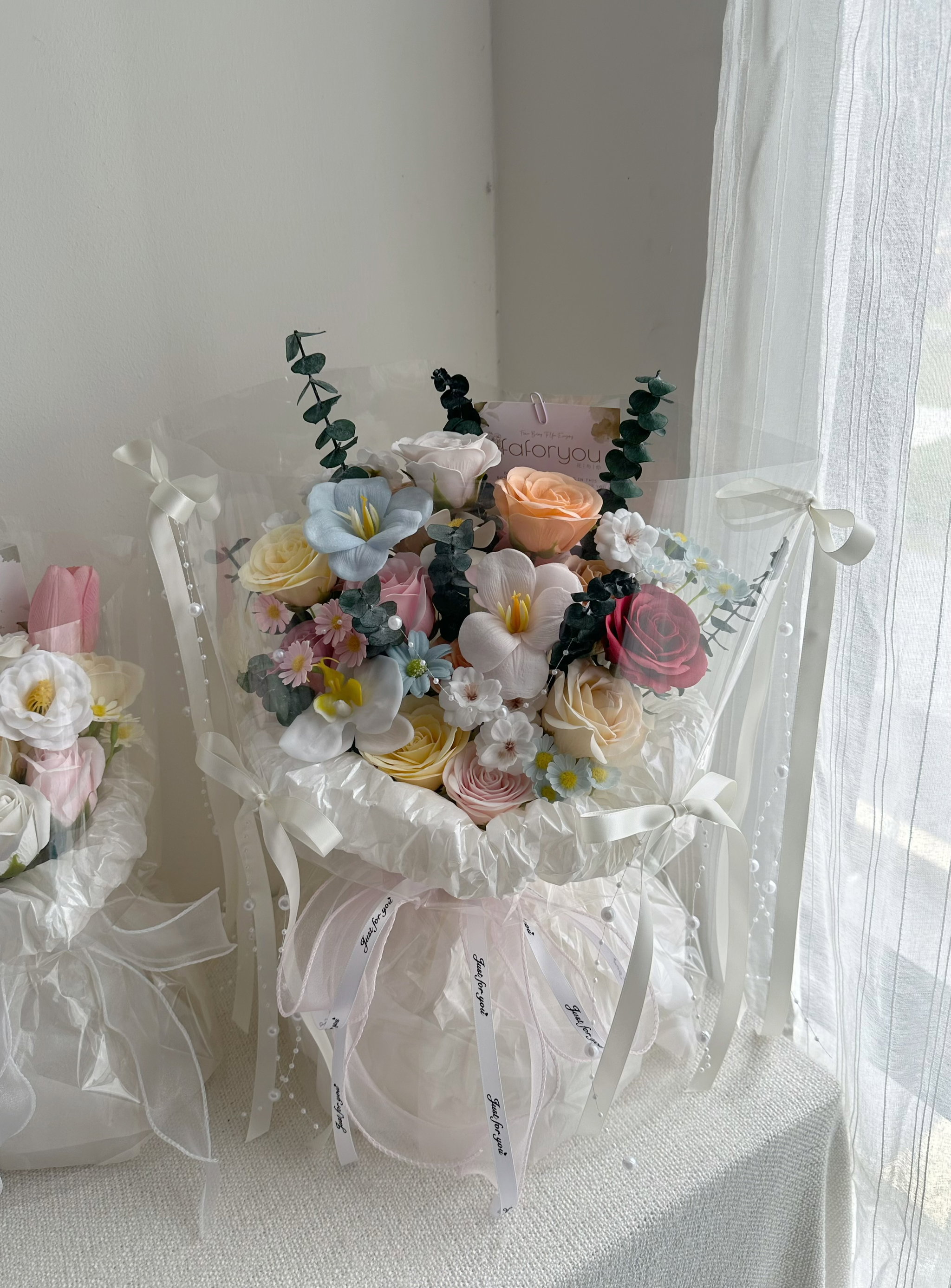 Dopamine Mix Soap Flower Mixed Transparent Bouquet  _1