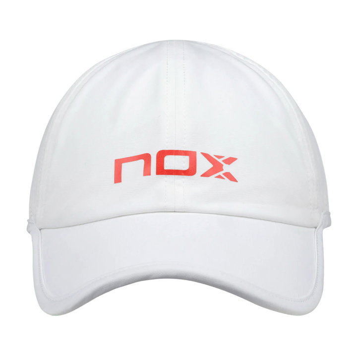 NOX WHITE CAP (Red Logo)