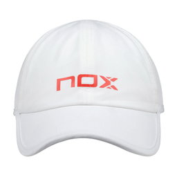 NOX WHITE CAP (Red Logo)