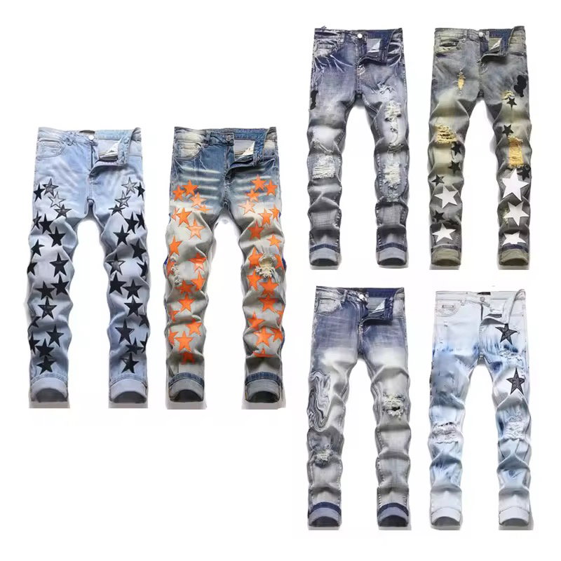 New Catalog Trendy Spring Summer 2025 Y2k Clothing Denim Amirys Jeans Pants for Men Vintage Jeans Men Custom Stacked Jeans_0