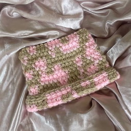 Cat Ear Beanie- Abstract Pattern #1