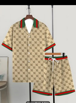 Quality print mens wear shorts and shirt 