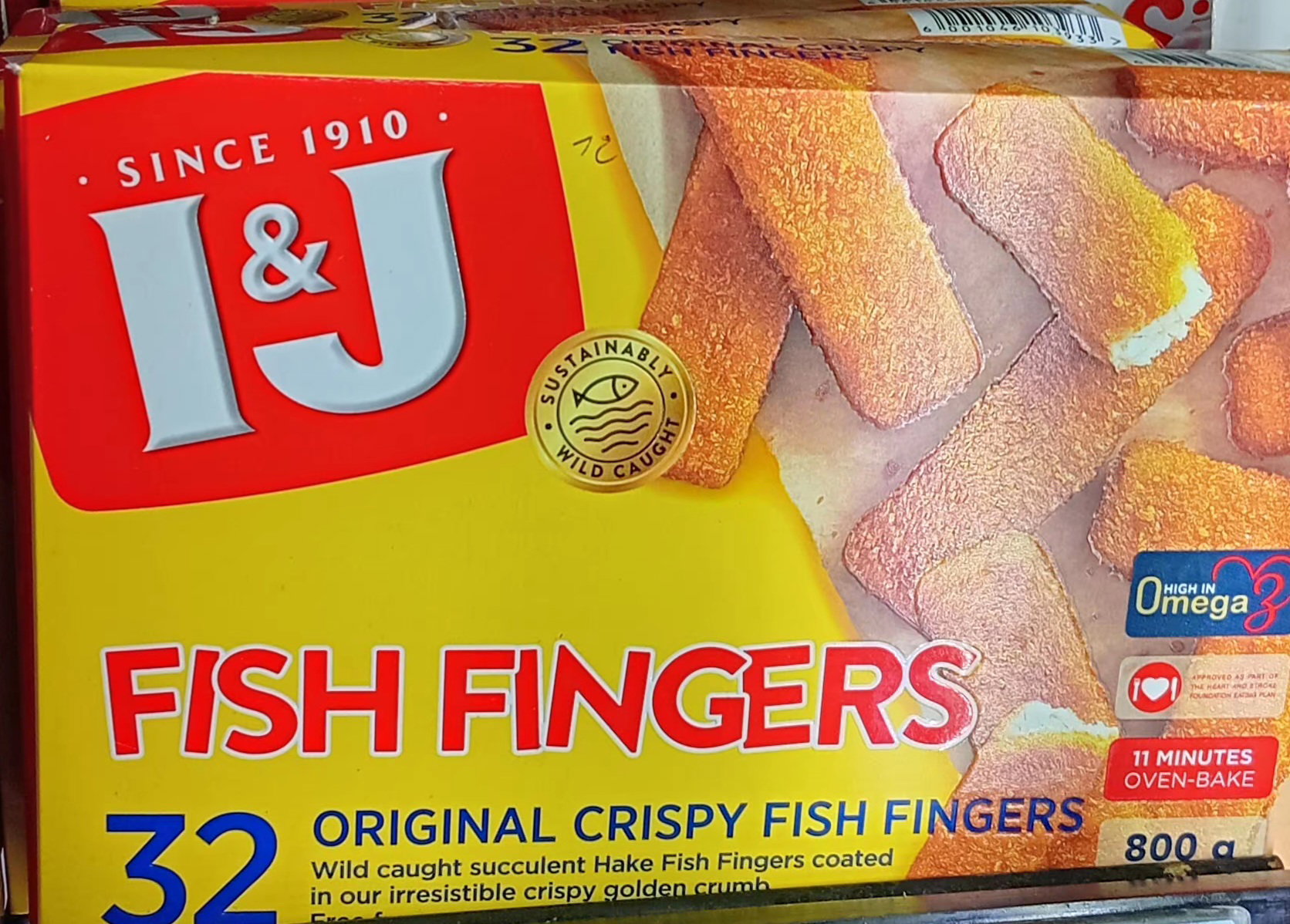 I&J Fish Fingers 32'S 800gr