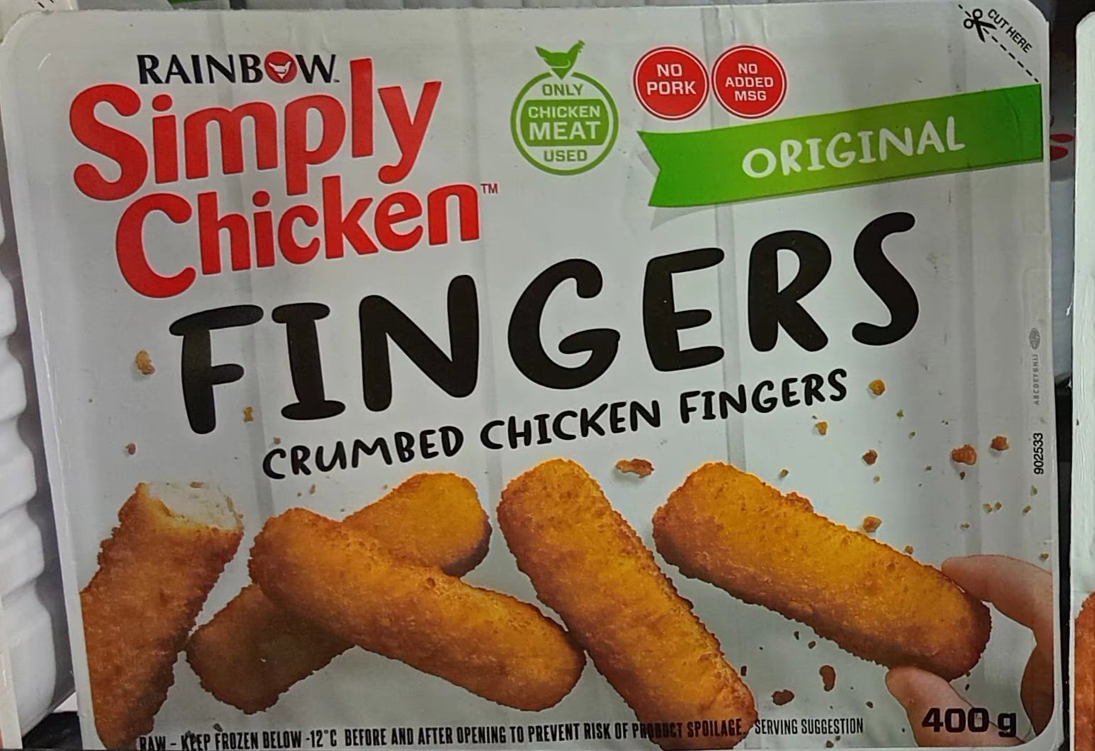 Rainbow Simply Chicken Fingers Orig. 400gr_0