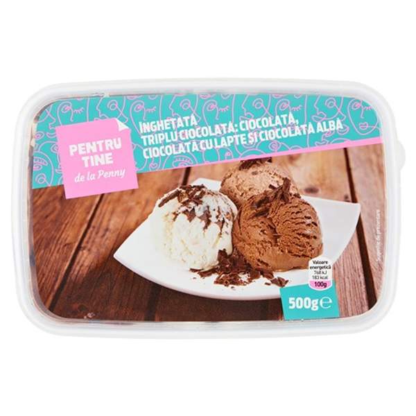 Pentru tine de la PENNY inghetata triplu ciocolata 500 g