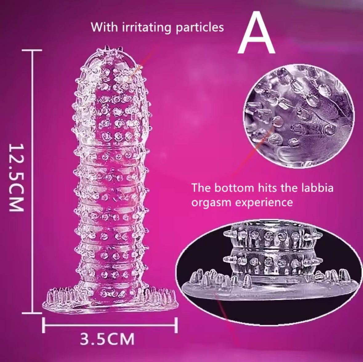 Extension Reusable Condom Penis Sleeve _1