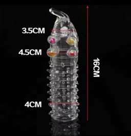 Reusable condom lube Textured Extender Sleeve 