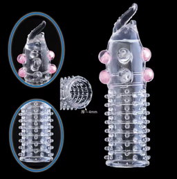 Reusable condom lube Textured Extender Sleeve 